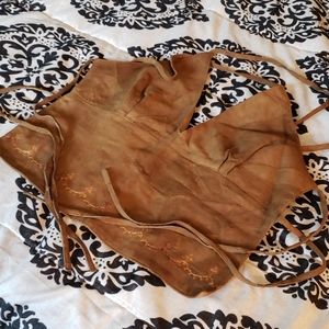 Juicy Lucy Suede Open Back Festival Top.